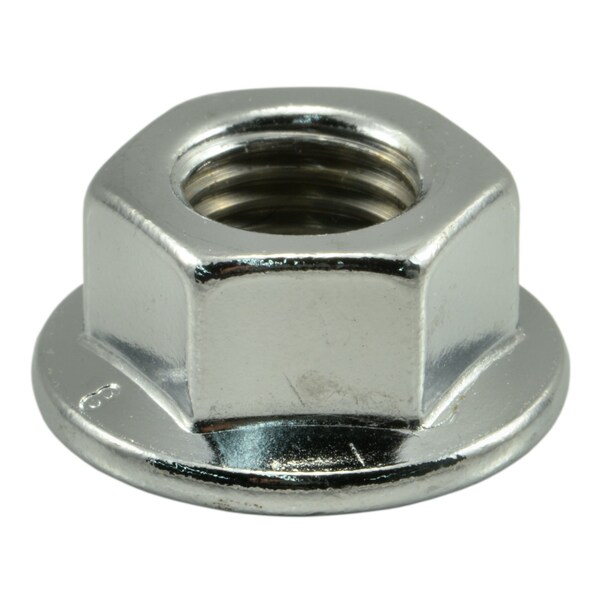 Midwest Fastener Flange Nut, M10-1.25, Steel, Chrome Plated, 5 PK 39301 - main